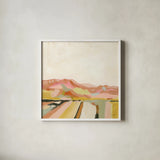 Petit View II by Mackenzie Nelson. Shown in a crisp white glass frame for a clean and minimalist style. Available as an archival giclee rolled canvas, fine art paper, or poster print. SKU 102588a.