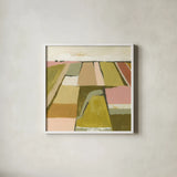 Petit View III by Mackenzie Nelson. Shown in a crisp white glass frame for a clean and minimalist style. Available as an archival giclee rolled canvas, fine art paper, or poster print. SKU 102589a.