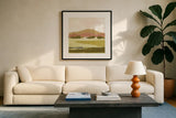 Petit View IV by Mackenzie Nelson. Displayed in a glass frame with matte in a clean modern living room. Available as an archival giclee rolled canvas, fine art paper, or poster print. SKU 102590a.