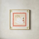 Spring in Paris III by Mackenzie Nelson. Shown in a natural wood glass frame for a timeless modern aesthetic. Available as an archival giclee rolled canvas, fine art paper, or poster print. SKU 104328a.
