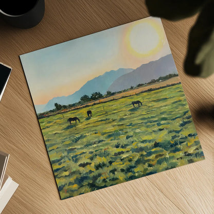 Sunrise by Mackenzie Nelson. Shown as a detailed flat fine art print, highlighting archival giclee quality. Available as an archival giclee rolled canvas, fine art paper, or poster print. SKU 102201a.