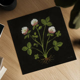 Vintage Clover by Mackenzie Nelson. Shown as a detailed flat fine art print, highlighting archival giclee quality. Available as an archival giclee rolled canvas, fine art paper, or poster print. SKU 103109a.