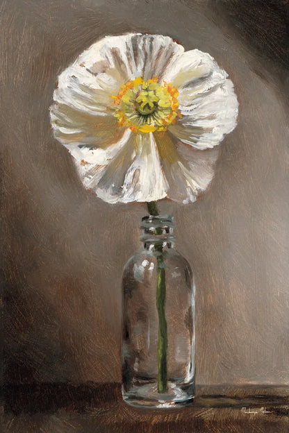 White Poppy by Mackenzie Nelson. SKU 102204h. Archival Giclee Fine art print for wall decor.