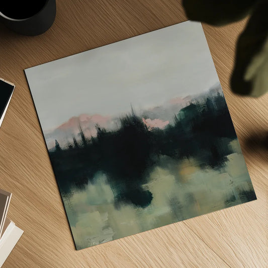 Call to the Mountain by Maggie Sackmann. Shown as a detailed flat fine art print, highlighting archival giclee quality. Available as an archival giclee rolled canvas, fine art paper, or poster print. SKU 101890a.