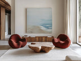 Drift by Maggie Sackmann. Shown as extra-large giant wall art in a modern living room. Available as an archival giclee rolled canvas, fine art paper, or poster print. SKU 101892a.