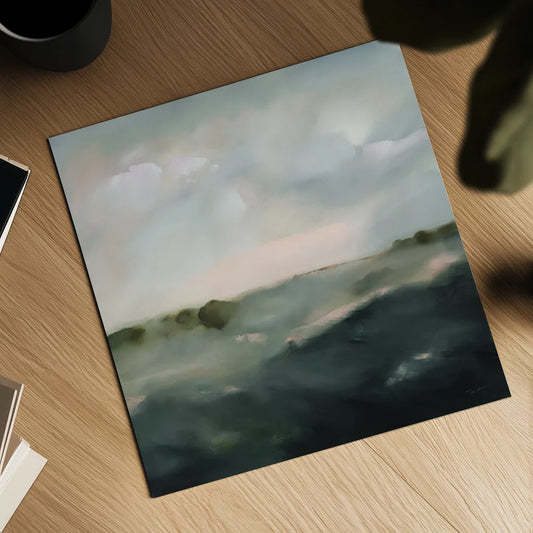 Pastel Morning by Maggie Sackmann. Shown as a detailed flat fine art print, highlighting archival giclee quality. Available as an archival giclee rolled canvas, fine art paper, or poster print. SKU 101907a.