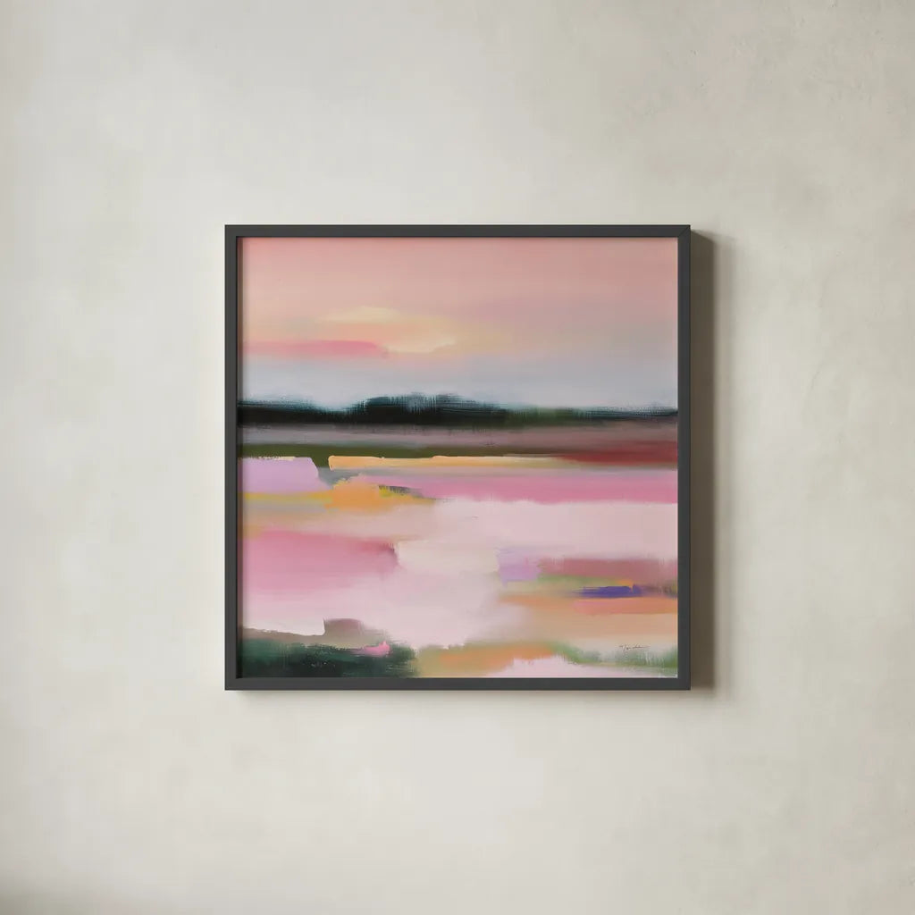 Sherbet by Maggie Sackmann. Shown in a sleek black glass frame for a contemporary gallery look. Available as an archival giclee rolled canvas, fine art paper, or poster print. SKU 101916a.