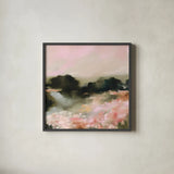 Spring Evening by Maggie Sackmann. Shown in a sleek black glass frame for a contemporary gallery look. Available as an archival giclee rolled canvas, fine art paper, or poster print. SKU 101918a.