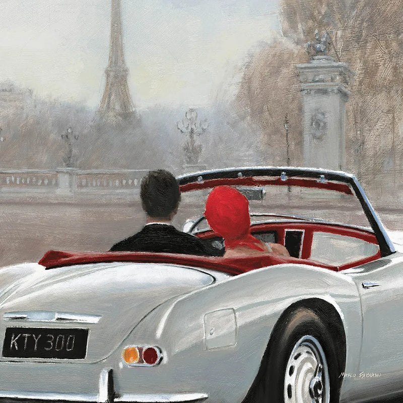 A Ride in Paris II Crop by Marco Fabiano. SKU 14900a. Archival Giclee Fine art print for wall decor.