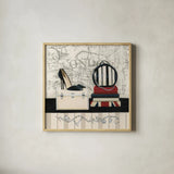 Charming Travel I by Marco Fabiano. Shown in a natural wood glass frame for a timeless modern aesthetic. Available as an archival giclee rolled canvas, fine art paper, or poster print. SKU 13787a.