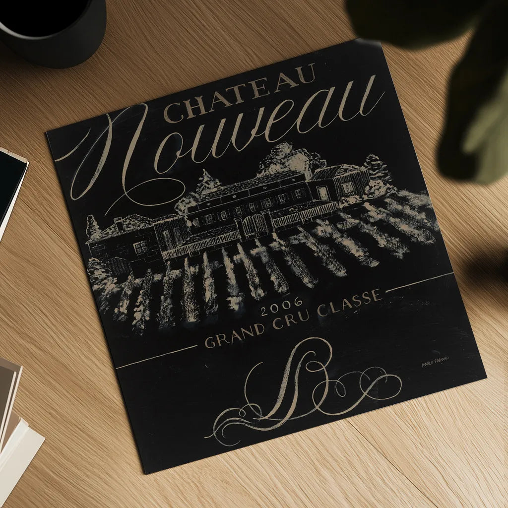 Chateau Nouveau Elements I by Marco Fabiano. Shown as a detailed flat fine art print, highlighting archival giclee quality. Available as an archival giclee rolled canvas, fine art paper, or poster print. SKU 32755a.