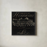 Chateau Nouveau Elements I by Marco Fabiano. Shown in a sleek black glass frame for a contemporary gallery look. Available as an archival giclee rolled canvas, fine art paper, or poster print. SKU 32755a.