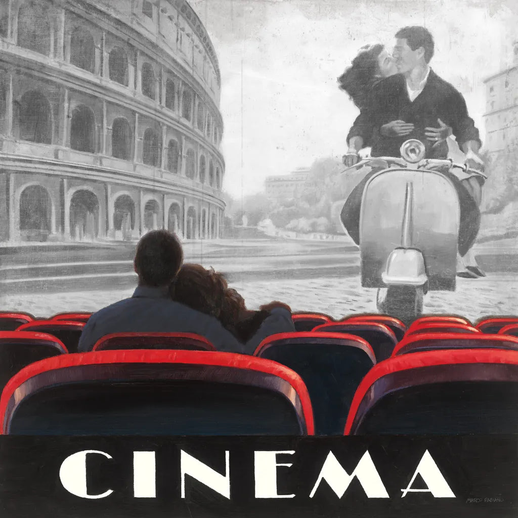 Cinema Roma by Marco Fabiano. SKU 12463a. Archival Giclee Fine art print for wall decor.