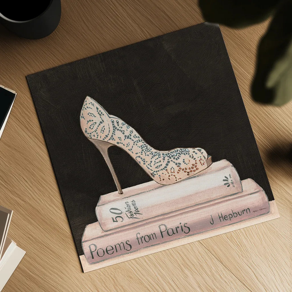 City Style Square I on Black no Words by Marco Fabiano. Shown as a detailed flat fine art print, highlighting archival giclee quality. Available as an archival giclee rolled canvas, fine art paper, or poster print. SKU 32626a.