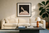 City Style Square I on Black no Words by Marco Fabiano. Displayed in a glass frame with matte in a clean modern living room. Available as an archival giclee rolled canvas, fine art paper, or poster print. SKU 32626a.