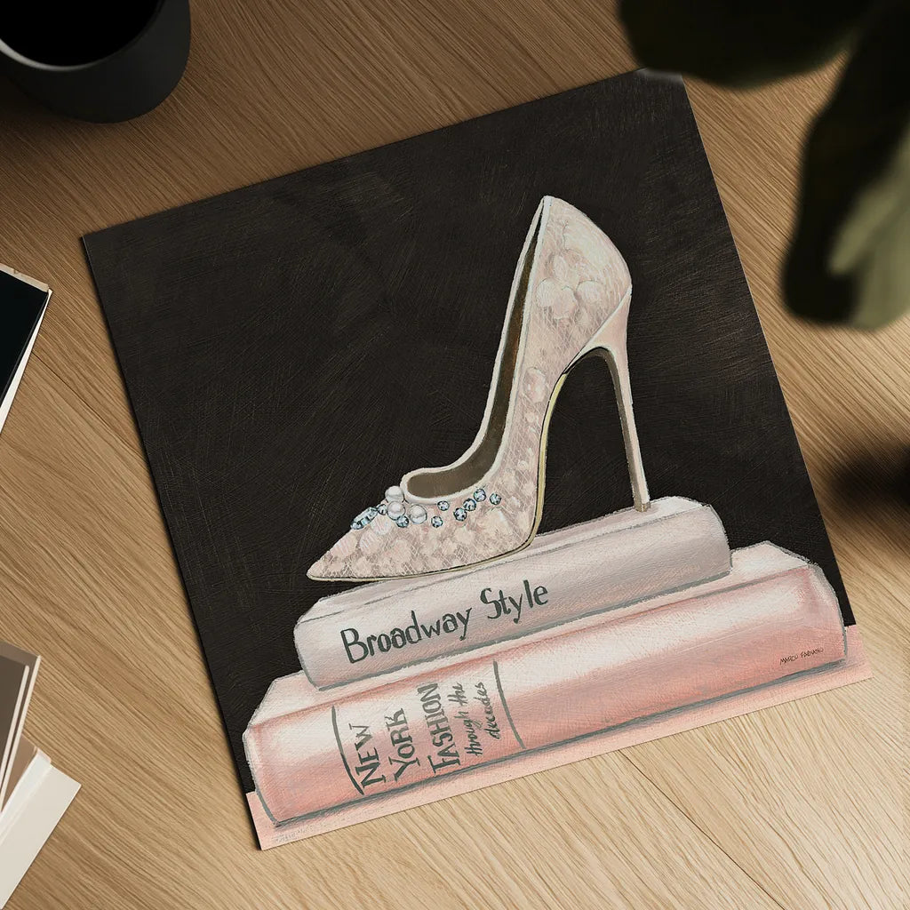 City Style Square II on Black no Words by Marco Fabiano. Shown as a detailed flat fine art print, highlighting archival giclee quality. Available as an archival giclee rolled canvas, fine art paper, or poster print. SKU 32627a.