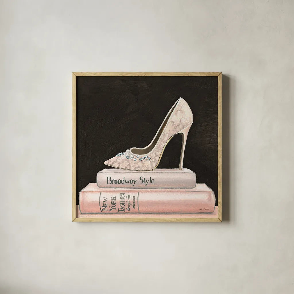 City Style Square II on Black no Words by Marco Fabiano. Shown in a natural wood glass frame for a timeless modern aesthetic. Available as an archival giclee rolled canvas, fine art paper, or poster print. SKU 32627a.