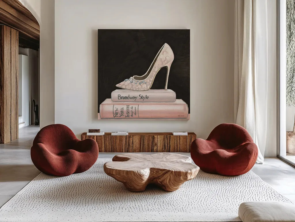 City Style Square II on Black no Words by Marco Fabiano. Shown as extra-large giant wall art in a modern living room. Available as an archival giclee rolled canvas, fine art paper, or poster print. SKU 32627a.