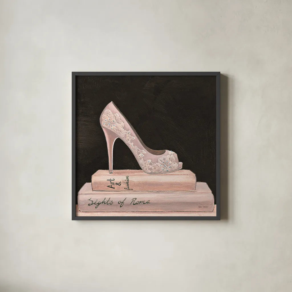 City Style Square III on Black no Words by Marco Fabiano. Shown in a sleek black glass frame for a contemporary gallery look. Available as an archival giclee rolled canvas, fine art paper, or poster print. SKU 32628a.