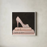City Style Square III on Black no Words by Marco Fabiano. Shown in a crisp white glass frame for a clean and minimalist style. Available as an archival giclee rolled canvas, fine art paper, or poster print. SKU 32628a.