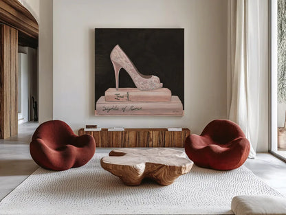 City Style Square III on Black no Words by Marco Fabiano. Shown as extra-large giant wall art in a modern living room. Available as an archival giclee rolled canvas, fine art paper, or poster print. SKU 32628a.