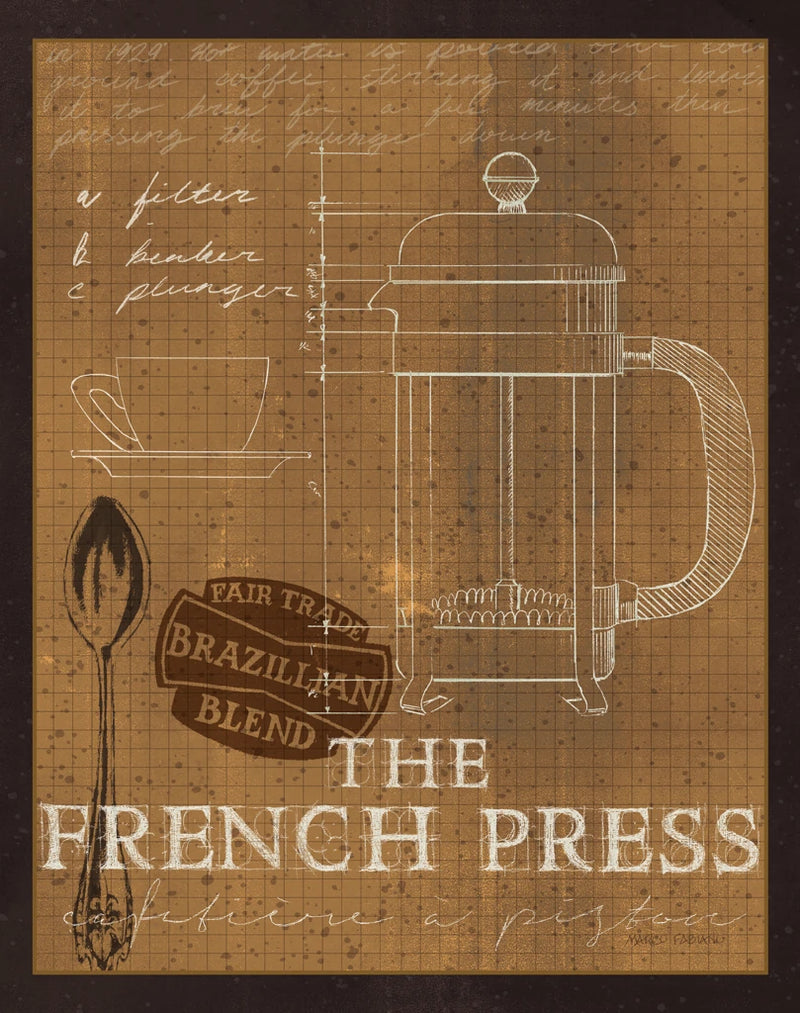 Coffee Blueprint I Sepia by Marco Fabiano