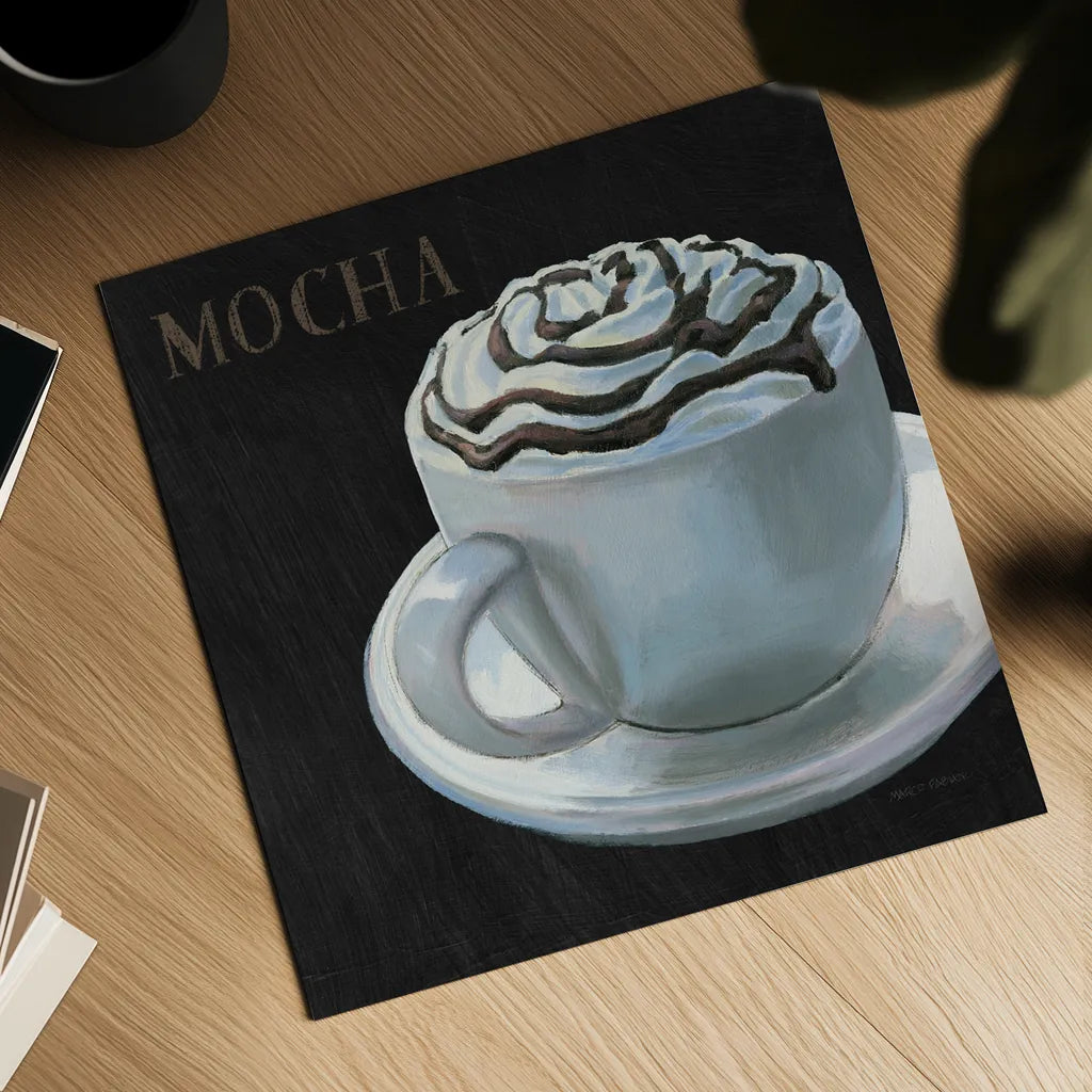 Dark Roast III by Marco Fabiano. Shown as a detailed flat fine art print, highlighting archival giclee quality. Available as an archival giclee rolled canvas, fine art paper, or poster print. SKU 16927a.