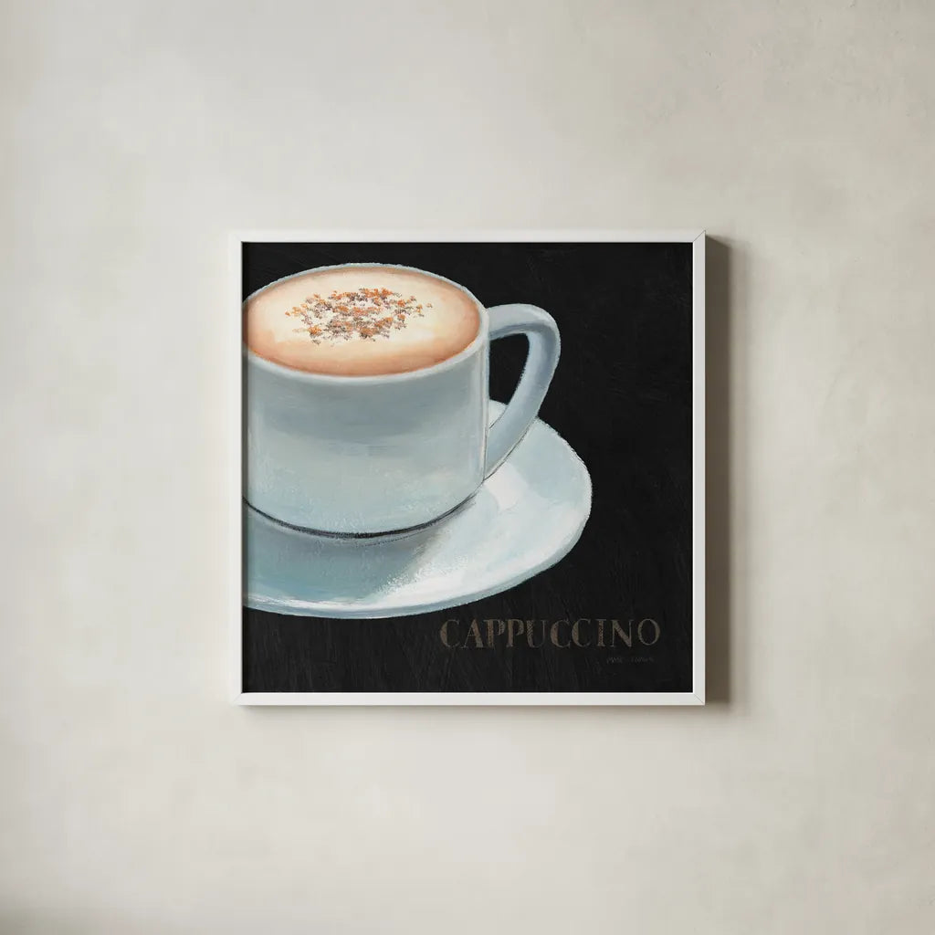Dark Roast IV by Marco Fabiano. Shown in a crisp white glass frame for a clean and minimalist style. Available as an archival giclee rolled canvas, fine art paper, or poster print. SKU 16928a.