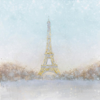 Eiffel Romance no Couple Turquoise by Marco Fabiano. SKU 23540a. Archival Giclee Fine art print for wall decor.