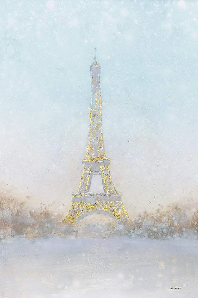 Eiffel Romance no Couple Turquoise Crop by Marco Fabiano. SKU 23540h. Archival Giclee Fine art print for wall decor.
