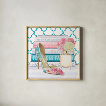 Fearless Fashion II by Marco Fabiano. Shown in a natural wood glass frame for a timeless modern aesthetic. Available as an archival giclee rolled canvas, fine art paper, or poster print. SKU 34363a.