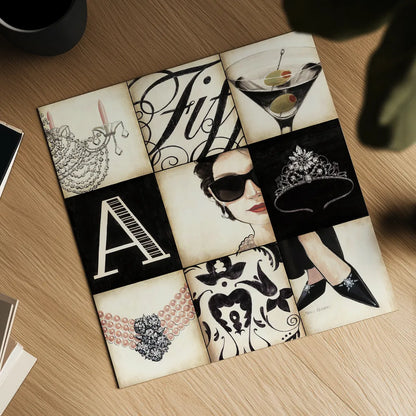 Fifth Avenue - Square by Marco Fabiano. Shown as a detailed flat fine art print, highlighting archival giclee quality. Available as an archival giclee rolled canvas, fine art paper, or poster print. SKU 10630a.