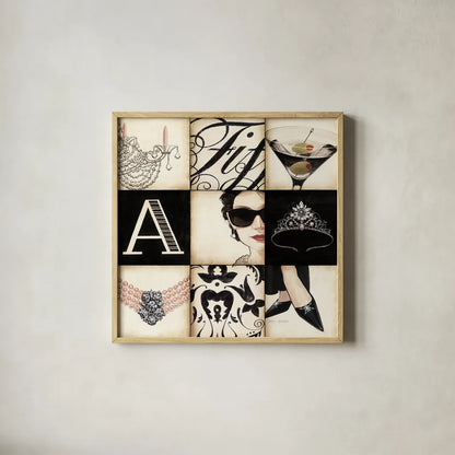 Fifth Avenue - Square by Marco Fabiano. Shown in a natural wood glass frame for a timeless modern aesthetic. Available as an archival giclee rolled canvas, fine art paper, or poster print. SKU 10630a.