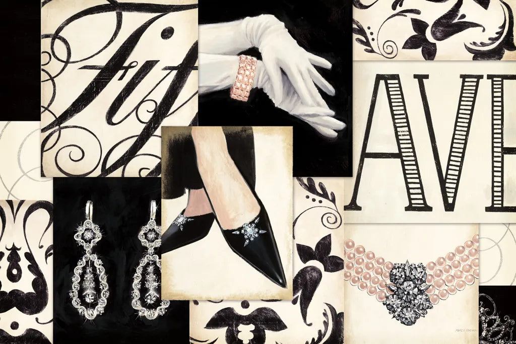 Fifth Avenue Collage by Marco Fabiano. SKU 10630i. Archival Giclee Fine art print for wall decor.