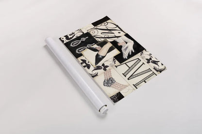 Fifth Avenue Collage by Marco Fabiano. shown as a rolled paper print. Available as archival giclee rolled canvas, fine art paper, or poster print. SKU 10630i.