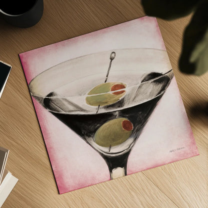 Fifth Avenue Square III Pink by Marco Fabiano. Shown as a detailed flat fine art print, highlighting archival giclee quality. Available as an archival giclee rolled canvas, fine art paper, or poster print. SKU 92056a.