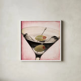 Fifth Avenue Square III Pink by Marco Fabiano. Shown in a crisp white glass frame for a clean and minimalist style. Available as an archival giclee rolled canvas, fine art paper, or poster print. SKU 92056a.