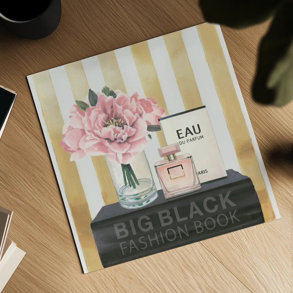 Forever Fashion I by Marco Fabiano. Shown as a detailed flat fine art print, highlighting archival giclee quality. Available as an archival giclee rolled canvas, fine art paper, or poster print. SKU 28778a.