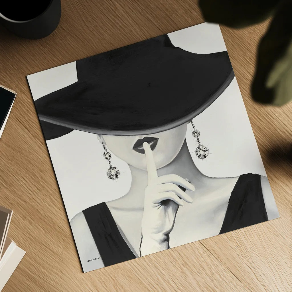 Haute Chapeau I by Marco Fabiano. Shown as a detailed flat fine art print, highlighting archival giclee quality. Available as an archival giclee rolled canvas, fine art paper, or poster print. SKU 15641a.