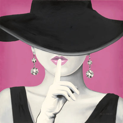 Haute Chapeau I PInk by Marco Fabiano. SKU 82828a. Archival Giclee Fine art print for wall decor.