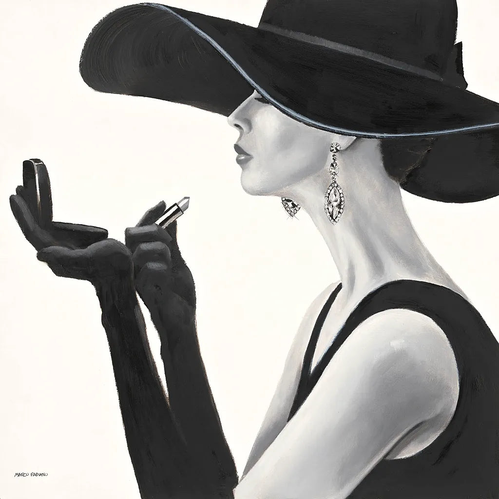 Haute Chapeau II by Marco Fabiano. SKU 15642a. Archival Giclee Fine art print for wall decor.