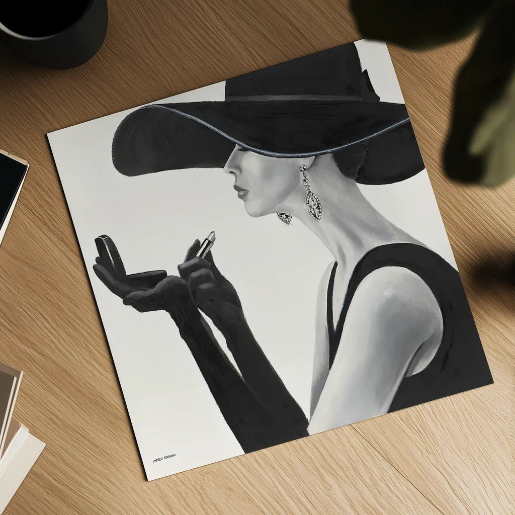 Haute Chapeau II by Marco Fabiano. Shown as a detailed flat fine art print, highlighting archival giclee quality. Available as an archival giclee rolled canvas, fine art paper, or poster print. SKU 15642a.