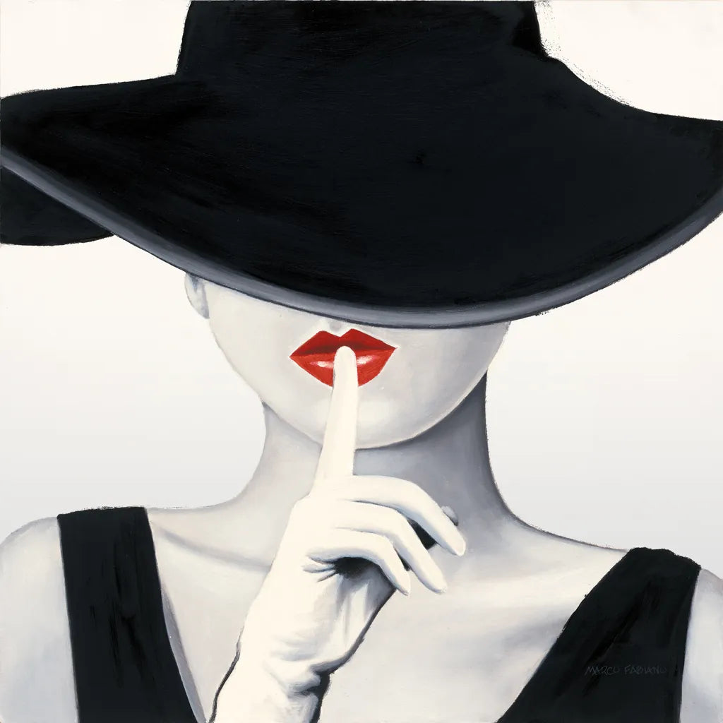 Haute Chapeau Silver by Marco Fabiano. SKU 96956a. Archival Giclee Fine art print for wall decor.