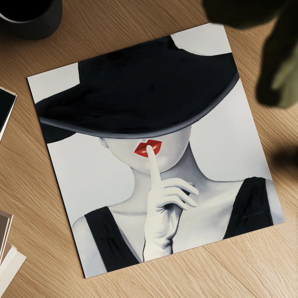 Haute Chapeau Silver by Marco Fabiano. Shown as a detailed flat fine art print, highlighting archival giclee quality. Available as an archival giclee rolled canvas, fine art paper, or poster print. SKU 96956a.