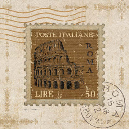 Iconic Stamps III Square by Marco Fabiano. SKU 32910a. Archival Giclee Fine art print for wall decor.