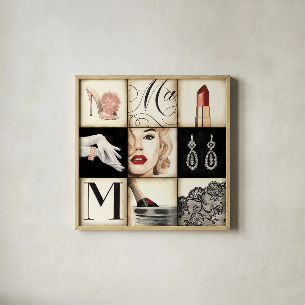 Madison Avenue - Square by Marco Fabiano. Shown in a natural wood glass frame for a timeless modern aesthetic. Available as an archival giclee rolled canvas, fine art paper, or poster print. SKU 10599a.