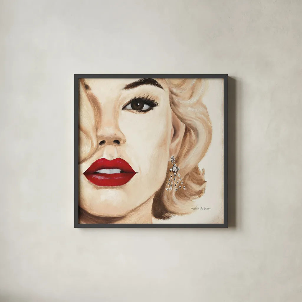 Madison Avenue Square V by Marco Fabiano. Shown in a sleek black glass frame for a contemporary gallery look. Available as an archival giclee rolled canvas, fine art paper, or poster print. SKU 12706a.