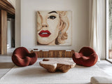 Madison Avenue Square V by Marco Fabiano. Shown as extra-large giant wall art in a modern living room. Available as an archival giclee rolled canvas, fine art paper, or poster print. SKU 12706a.