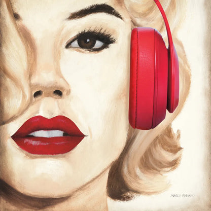 Madison Avenue Square V Headphones by Marco Fabiano. SKU 101928a. Archival Giclee Fine art print for wall decor.