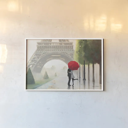 Paris Romance II Crop by Marco Fabiano. shown as a paper print in a white frame. Available as a archival giclee rolled canvas, fine art paper, or poster print. SKU 13260i.